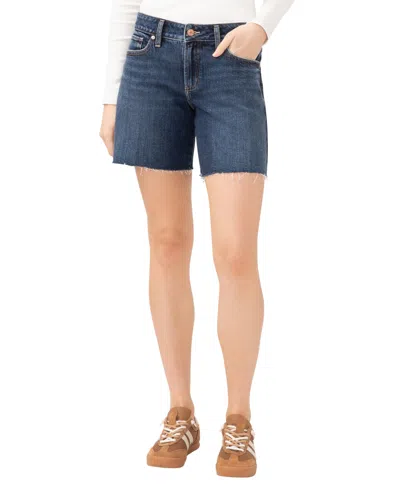 Silver Jeans Co. Women's Suki Mid Rise Curvy Fit Mid-thigh Shorts In Blue