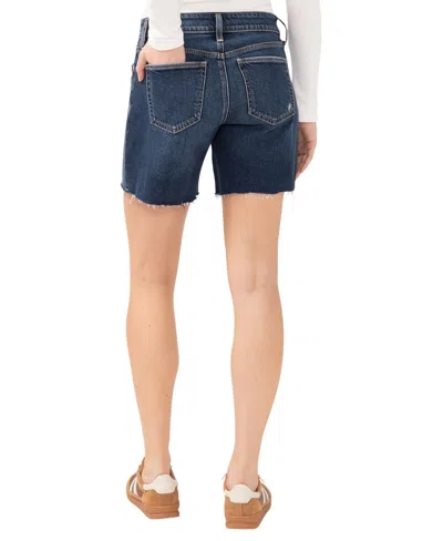 Silver Jeans Co. Women's Suki Mid Rise Curvy Fit Mid-thigh Shorts In Blue