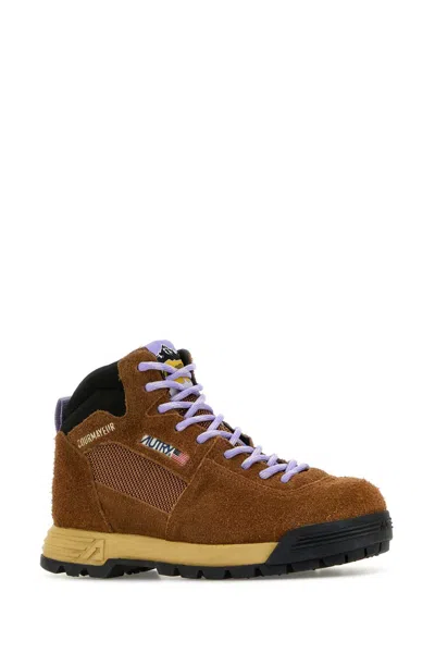Autry Brown Suede Malga Sneakers In Brown