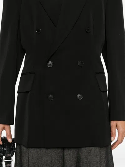 Balenciaga Black Barathea Oversize Cinched Blazer