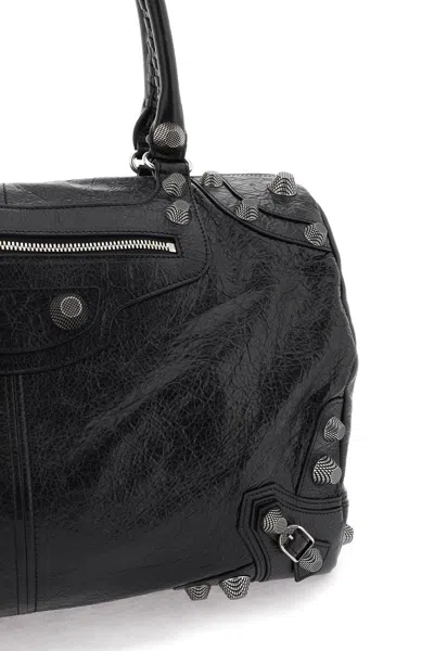 Balenciaga Black Nappa Leather Le Cagole Shopping Bag In Black
