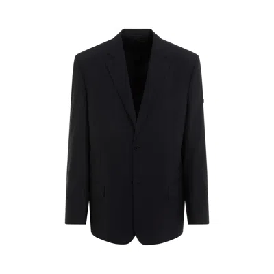 Balenciaga Black Nylon Oversize Blazer