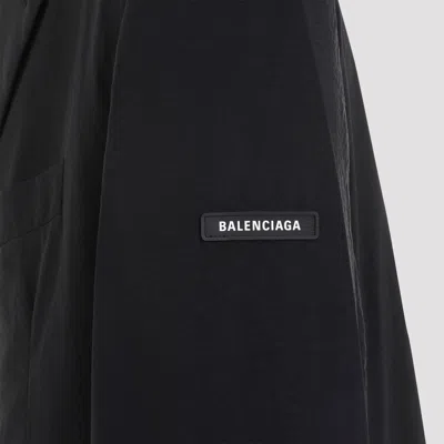 Balenciaga Black Nylon Oversize Blazer