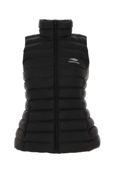Balenciaga Sleeveless Quilted High Neck Jacket