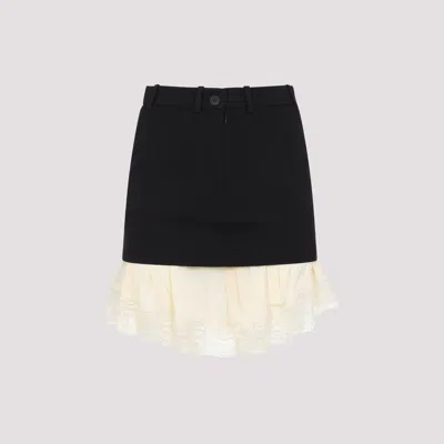 Balenciaga Black Wool Mini Skirt