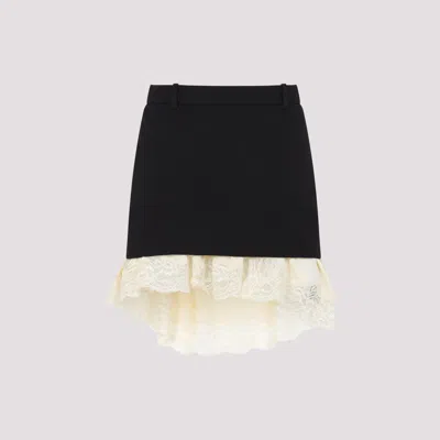 Balenciaga Black Wool Mini Skirt