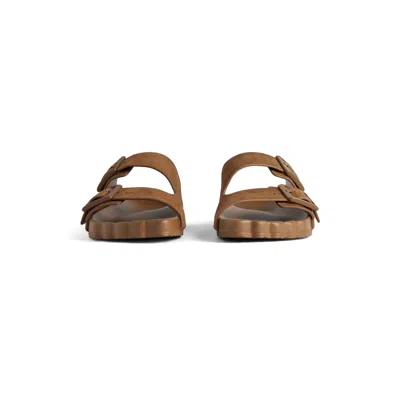 Balenciaga Camel Suede Sunday Slippers