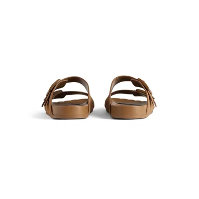 Balenciaga Camel Suede Sunday Slippers