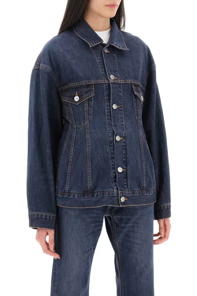 Balenciaga Collared Button-up Denim Jacket