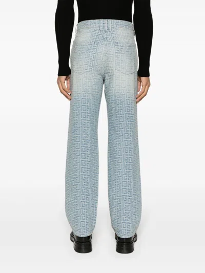 Balmain Embroidered Denim Jeans