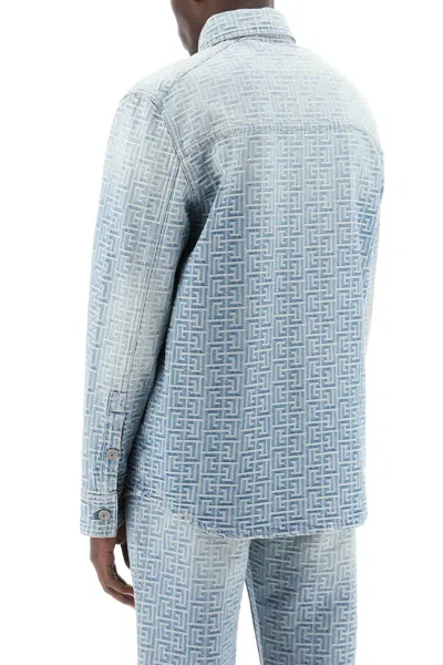 Balmain Embroidered Denim Shirt