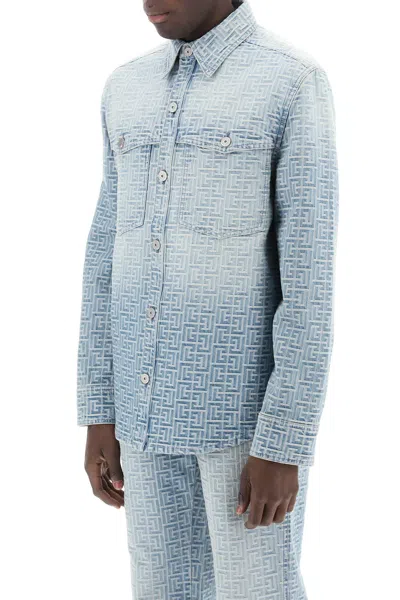 Balmain Embroidered Denim Shirt