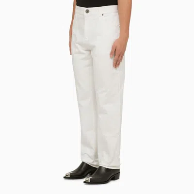 Balmain Five-pocket High-waist Slim Denim Crop Pants