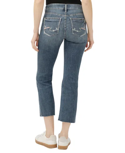 Silver Jeans Co. Women's Elyse Mid Rise Comfort Fit Kick Flare Jeans In Blue