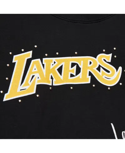Mitchell & Ness Women's Black Los Angeles Lakers Hardwood Classics Home Team Pullover Sweatshirt