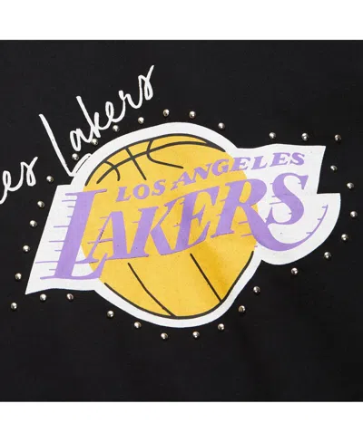 Mitchell & Ness Women's Black Los Angeles Lakers Hardwood Classics Home Team Pullover Sweatshirt