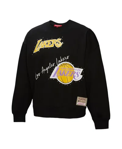 Mitchell & Ness Women's Black Los Angeles Lakers Hardwood Classics Home Team Pullover Sweatshirt