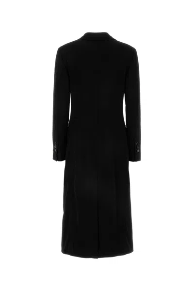 Bottega Veneta Black Jersey Coat In Black