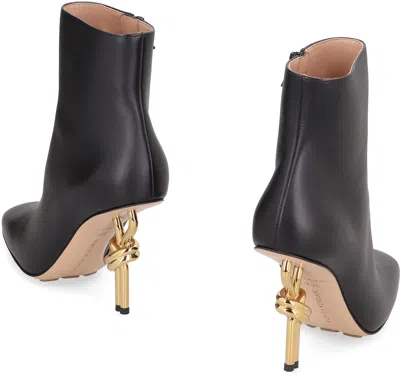 Bottega Veneta Black Leather Knot Ankle Boots