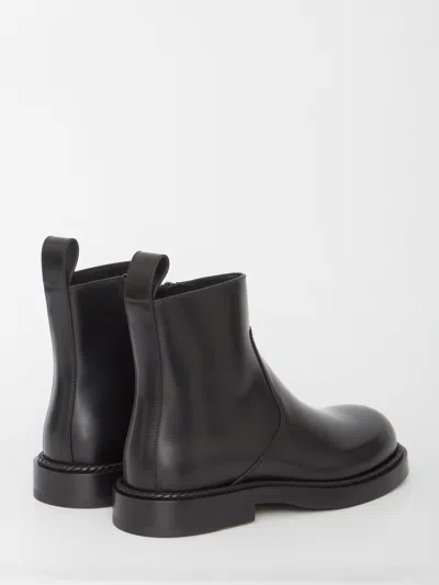 Bottega Veneta Black Leather Strut Ankle Boots