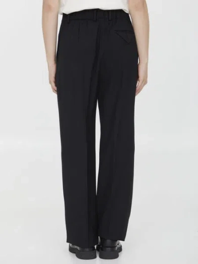 Bottega Veneta Pleated Grain De Poudre Wool Straight-leg Pants