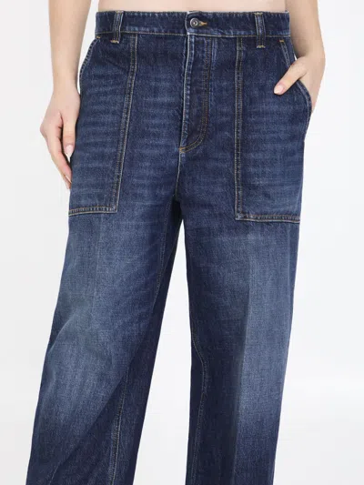 Bottega Veneta Designer Wide-leg Denim Jeans For Women