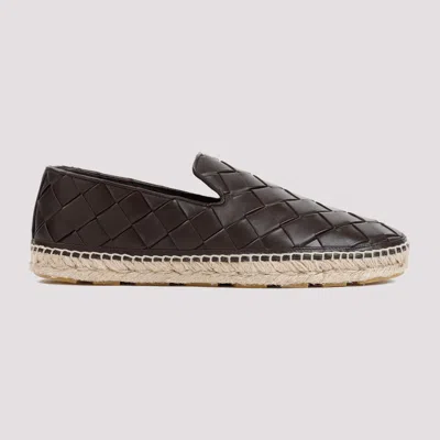 Bottega Veneta Dark Brown Leather Jack Espadrillas