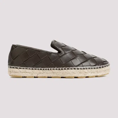 Bottega Veneta Dark Brown Leather Jack Espadrillas