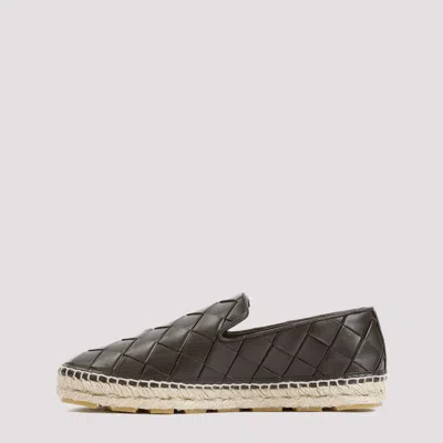 Bottega Veneta Dark Brown Leather Jack Espadrillas