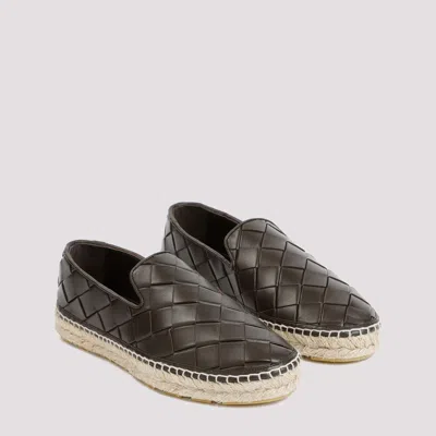 Bottega Veneta Dark Brown Leather Jack Espadrillas