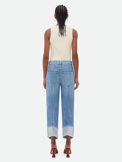 Bottega Veneta Curved Shape Light Bleached Denim