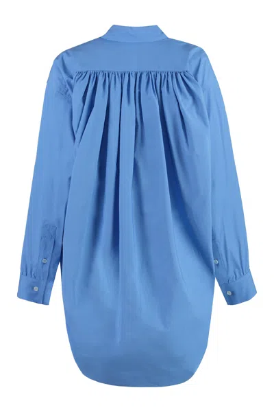 Bottega Veneta Light Blue Cotton Blend Oversize Shirt
