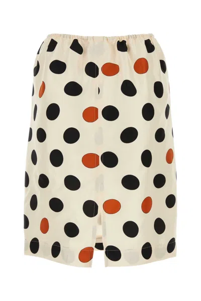 Bottega Veneta Silk Skirt With Polka Dot Pattern And Elastic Waistband