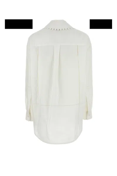 Bottega Veneta White Loose Fit Buttoned Shirt