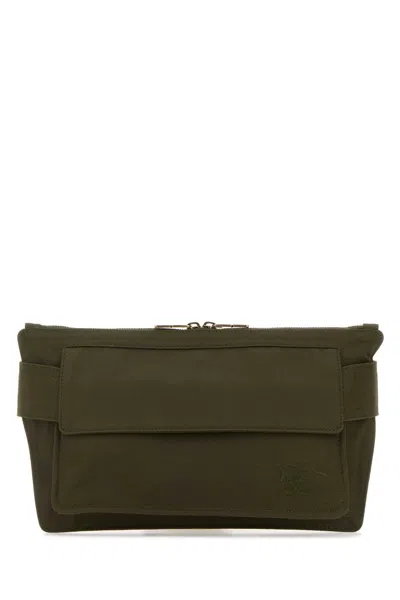 Burberry Army Green Canvas Trench Belt Bag