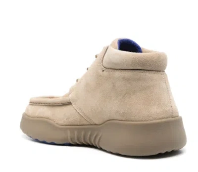 Burberry Beige Suede Log Ankle Boots
