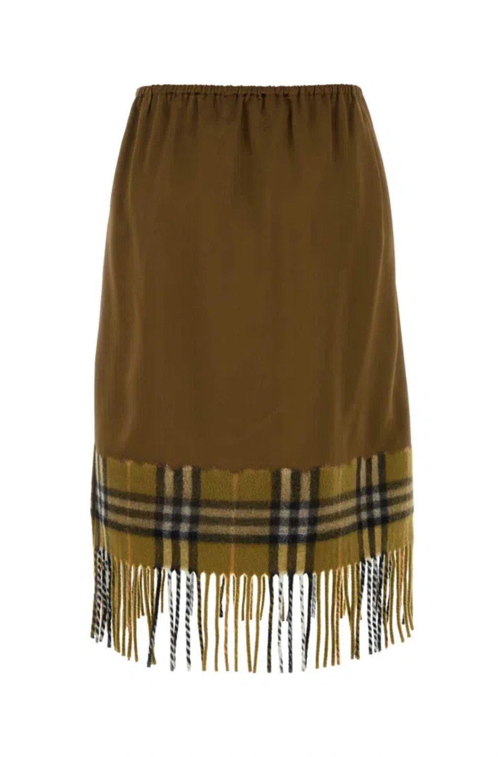 スカート Burberry SS25 Biscuit satin skirt (8098591 C1428) Burberry Biscuit Satin Skirt In Brown | ModeSens
