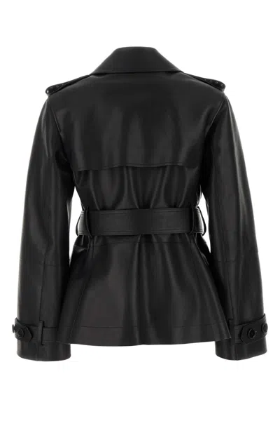 Shop Burberry Black Leather Jacket