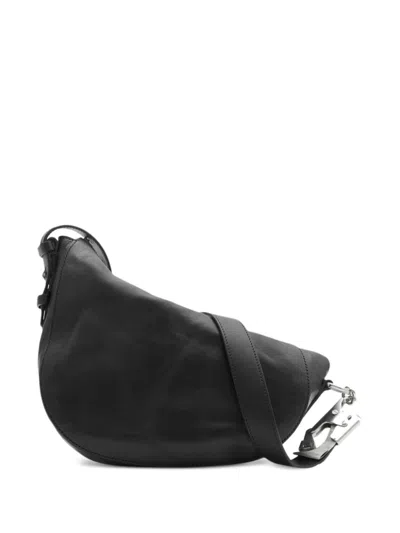 Burberry Woman Black Leather Knight Medium Shoulder Bag