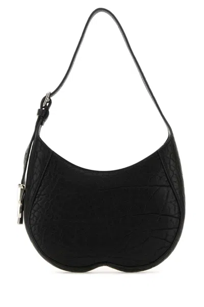 Burberry Mini Black Leather Chess Shoulder Handbag