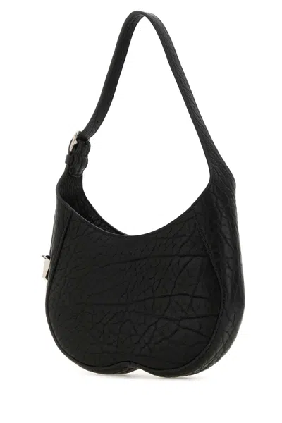 Burberry Mini Black Leather Chess Shoulder Handbag