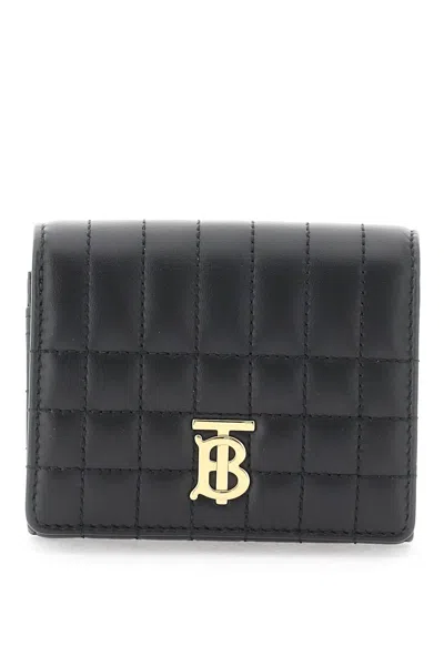 Burberry Lola Quilted Leather Wallet In Black