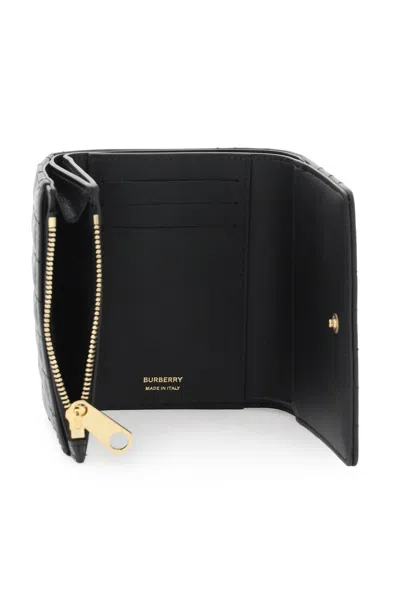 Burberry Lola Quilted Leather Wallet In Black