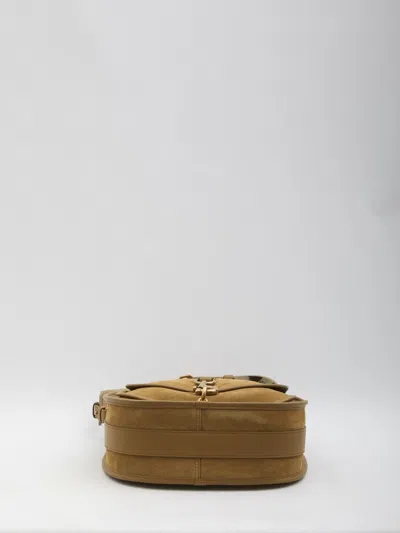 Burberry Camel Suede Hebden Handbag