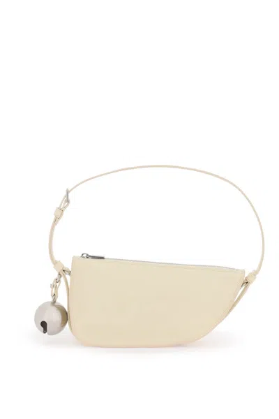 Burberry Cream Leather Shield Mini Shoulder Bag