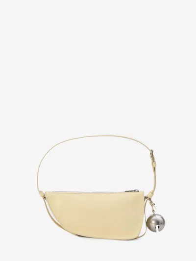 Burberry Cream Leather Shield Mini Shoulder Bag