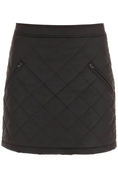 Burberry Dark Brow Cotton Mini Skirt