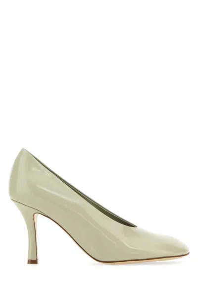Burberry Beige Shiny Lambskin Pumps With Quilted Insole