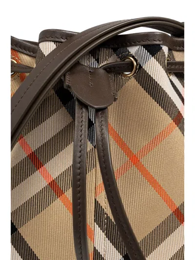 Burberry Embroidered Canvas Bucket Bag