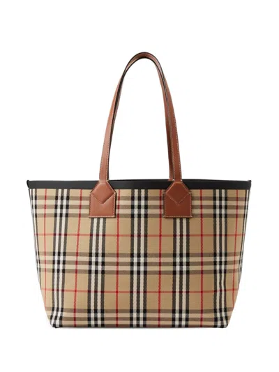 Burberry Medium London Check-pattern Tote Bag